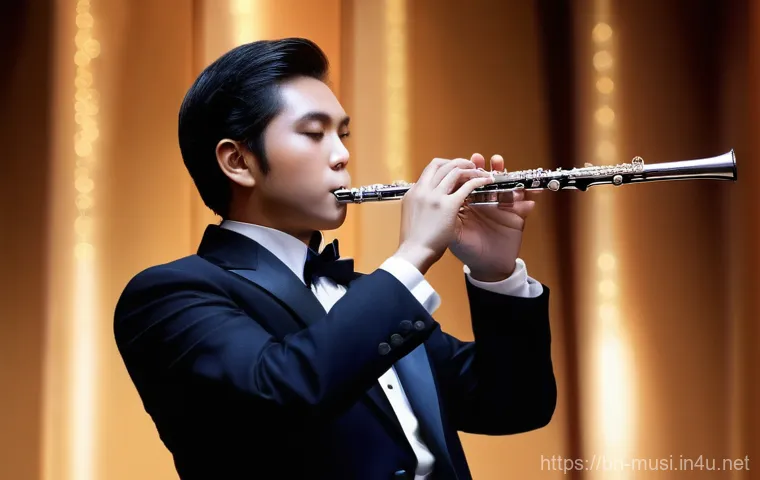 플룻 브랜드별 특징 - **A Young Flutist's First Melody:** A medium shot of a focused, happy teenage girl, about 15-16 year...