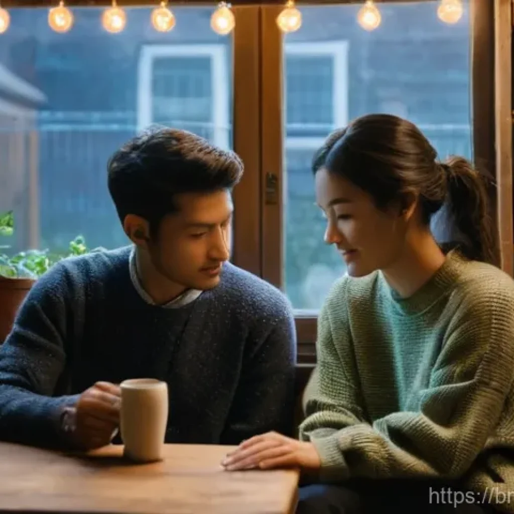 기타 듀오 곡 추천 - **Acoustic Harmony in a Cozy Cafe:**
    "Two musicians, a man and a woman in their late 20s, are se...