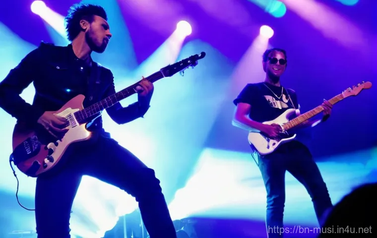 기타 듀오 곡 추천 - **Acoustic Harmony in a Cozy Cafe:**
    "Two musicians, a man and a woman in their late 20s, are se...