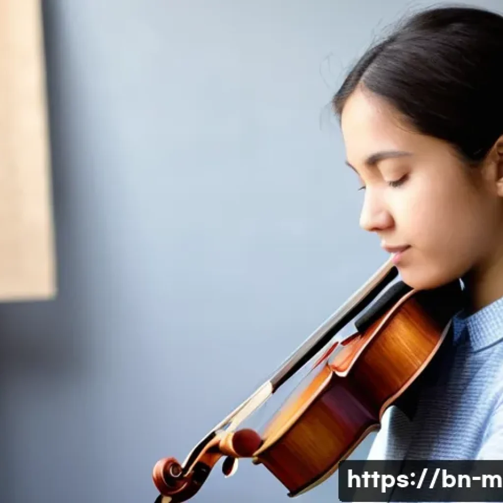 바이올린 연습 자세 - **Prompt 1: The First Connection - Mastering the Posture**
    "A serene young person, around 15-18 ...